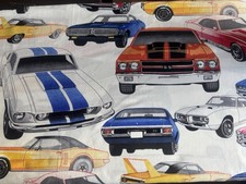 Alexander Henry Pure Muscle Fabric, Cotton Muscle Cars, Cars, Sew, Over 2 Metres