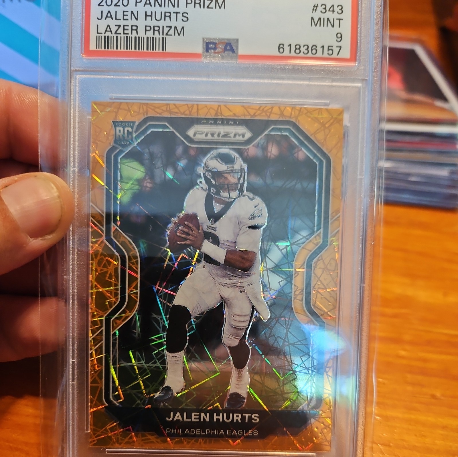🔥2020 Panini Prizm Rookie Jalen Hurts #343 Lazer Prizm (RC) PSA 9 HOT 🔥🥵 🔥 view 5