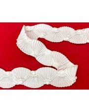 Passamaneria Bordo Rifinitura Base Plissettata Bianca Semielastica Applicazioni