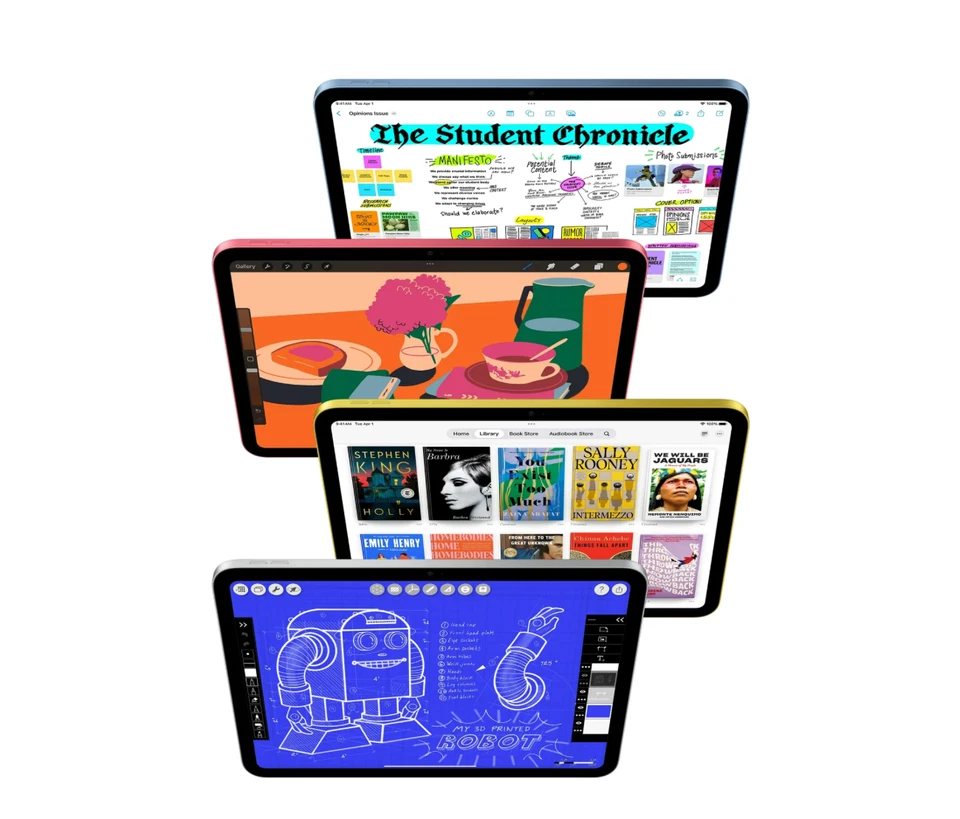 2025 Apple 11-inch iPad A16 Wi-Fi 128GB - Silver/Blue/Pink/Yellow - Image 3 of 4