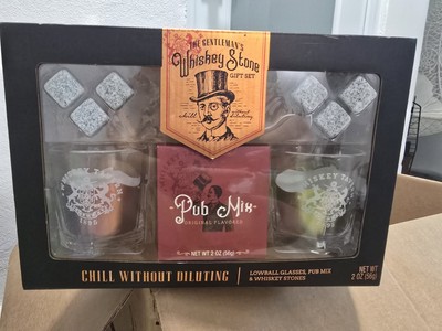 Whiskey Glass Set With Chilling Stones The Gentleman s Whiskey Stone Gift Set
