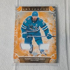 Upper Deck Artifacts Orange Materials Mario Ferraro San Jose Sharks #11 08/15