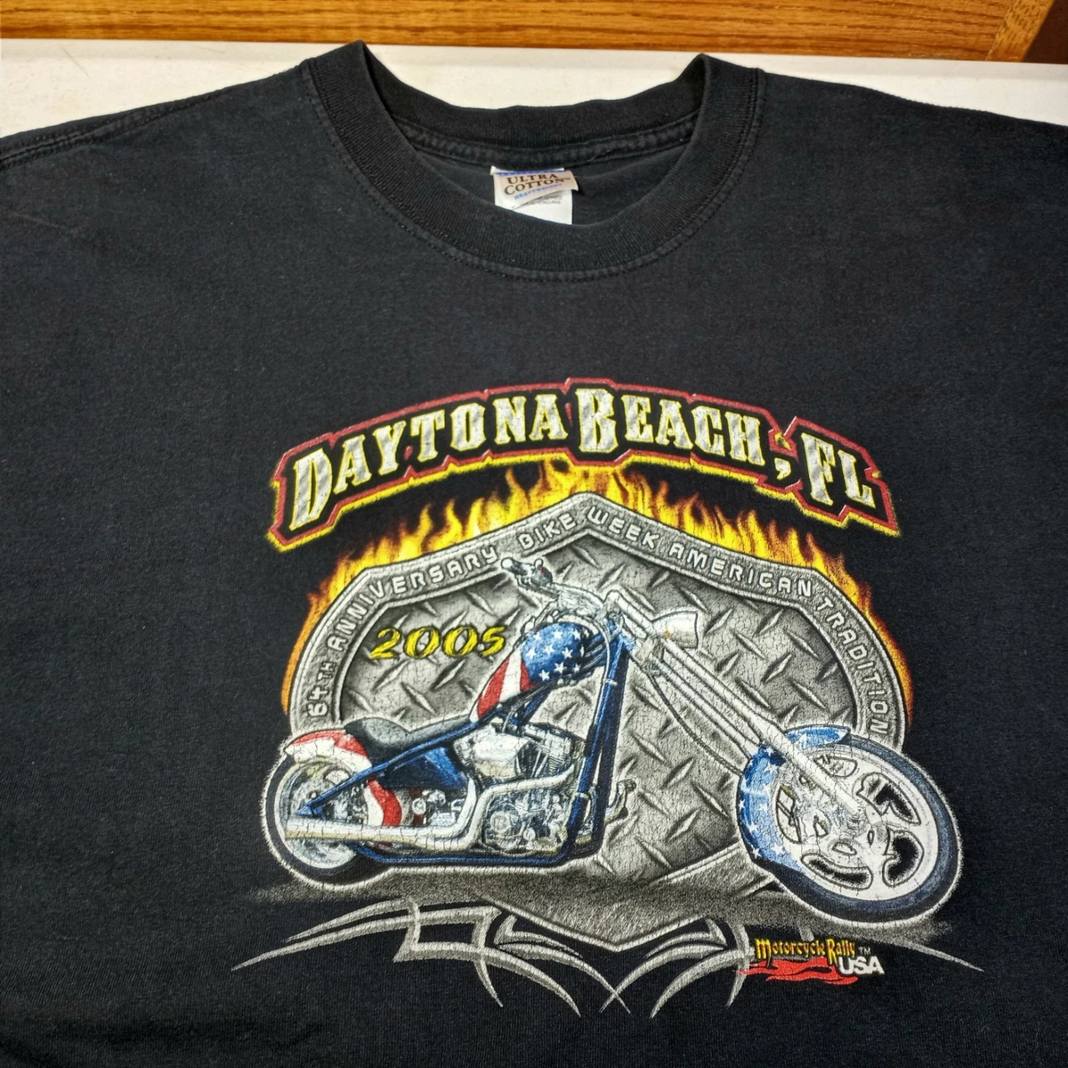 T-shirt Daytona Bike Week 2006 – Manches Longues, Noir, Chopper, Taille L (Hanes)