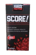 Force Factor SCORE! Men’s Premium Libido Enhancer 76 Capsules 08/2028