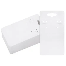 joycraft 100Pcs Earring Cards with 6 Holes, 2x3.5 In White Display Holder Car...