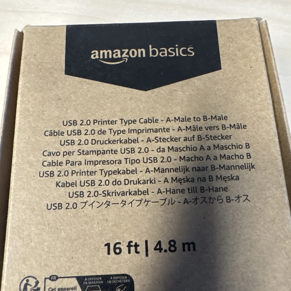 AmazonBasics 16ft USB 2.0 A-Male to B-Male Cable - Image 2 of 4