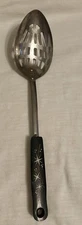EKCO Atomic Starburst Vintage 12” Slotted Spoon Stainless Steel USA  RETRO