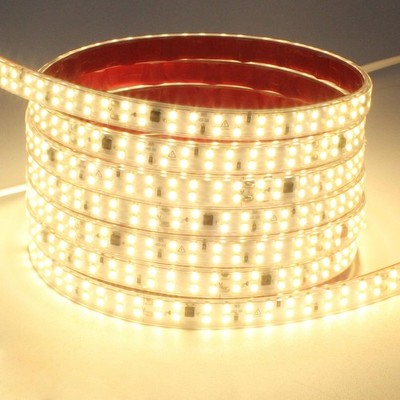 LED Strip Lights 6.56ft AC 110V Flexible Rope Lights 240LEDs/m 3000K Warm Whi...