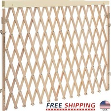 Expansion Walk Thru Gate Elescoping Rail Retractable Divider Pets Kids Safe Use