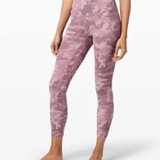 Lululemon Align Pant II  25" Incognito Camo Pink Taupe 12