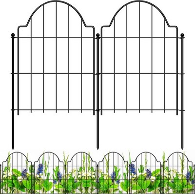 Decorative Garden Fences 17in x 10.3ft, 10 Pack Outdoor Fencing Animal Barrier D