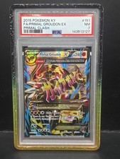 2015 POKEMON XY PRIMAL CLASH PRIMAL GROUDON EX #151/160 FULL ART HOLO PSA 7