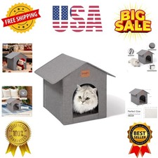 Outdoor Cat House Weatherproof, Insulated Feral Cat House Outdoor for Winter,...