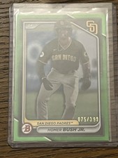 2024 Bowman - Prospects Homer Bush Jr. #BP-87 Neon Green Border /399 (RC) Padres