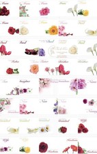 Pack 6 Large Funeral Flower Message Cards Memorial tributes card 12.5 x 9cm