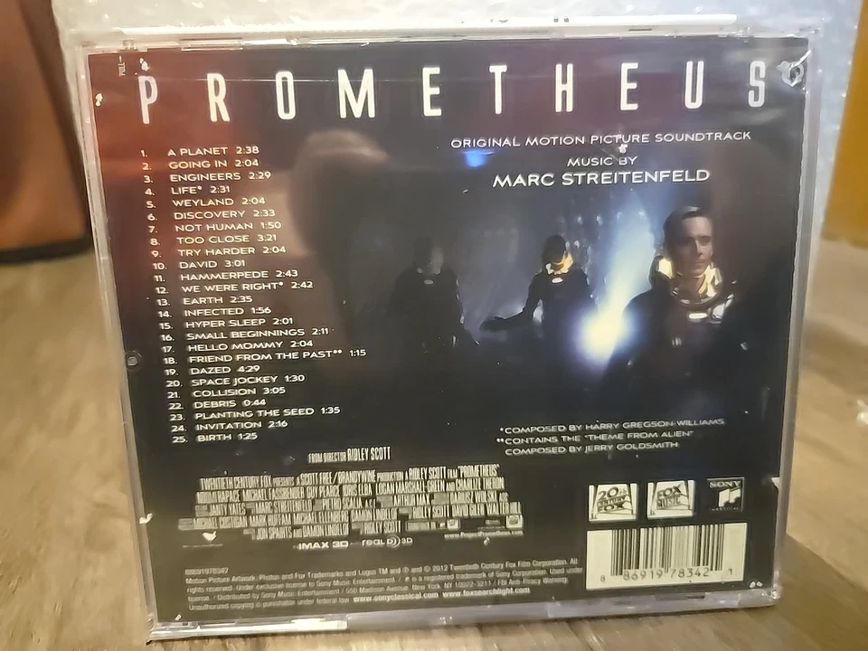 2012 Prometheus Movie Score Original Motion Picture Soundtrack CD New Sealed! - Image 3 of 4