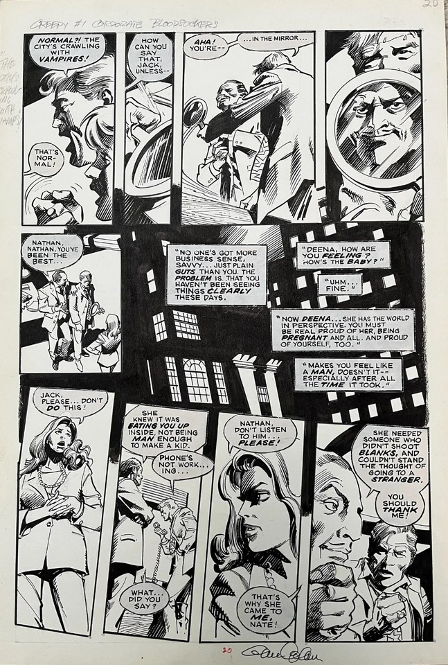 Gene Colan - Creepy (Limited Series) #1 (Harris Comics) - 1992. Signed Comic Art