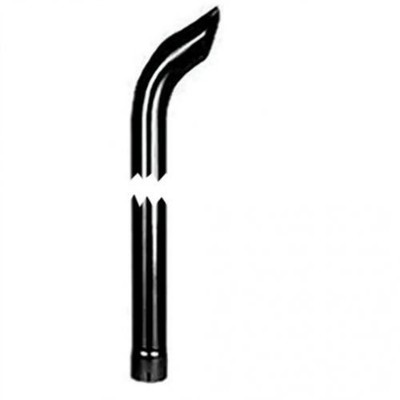 Exhaust Stack Pipe Replacement for UNIVERSAL - 3-1/2'' x 12'', Curved Black