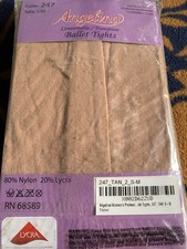 2 PR - ANGELINA PROFESSIONAL GRADE TAN BALLET TIGHTS SIZE small/medium Style 247