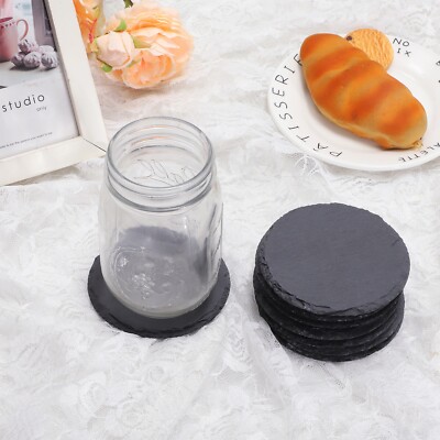 8/12Pcs Stone Coasters Bulk Square Home Decor With Anti-Scratch Bottom Round