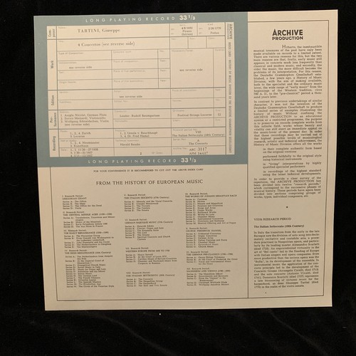 ENRICO MAINARDI cello / WOLFGANG SCHNEIDERHAN violin TARTINI - ARCHIVE LP 1959.. - Picture 3 of 5