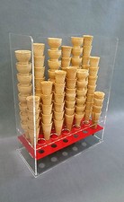 Espositore contenitore gelaterie da banco Porta coni gelato 18 fori