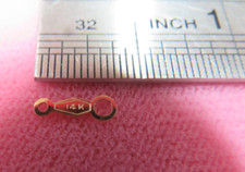 14k Solid Yellow Gold Open and Close Ring Chain Tag 9.59mm x 3.18mm