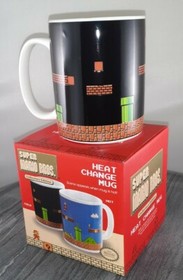 NEW Super Mario Bros. Collectible Mug Heat change color Cup Gamer Gift NES Style