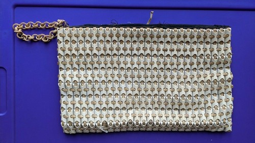 Vintage GENUINE Plasticflex Ivory White Clutch Pl