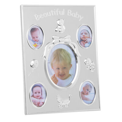 Lesser & Pavey Silberner Baby-Fotorahmen   Für 5 Bilder   Neues Geschenk