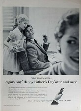 1957 Cigar Institute Print Ad Vintage Ephemera  Wall Art Decor Lot of 2