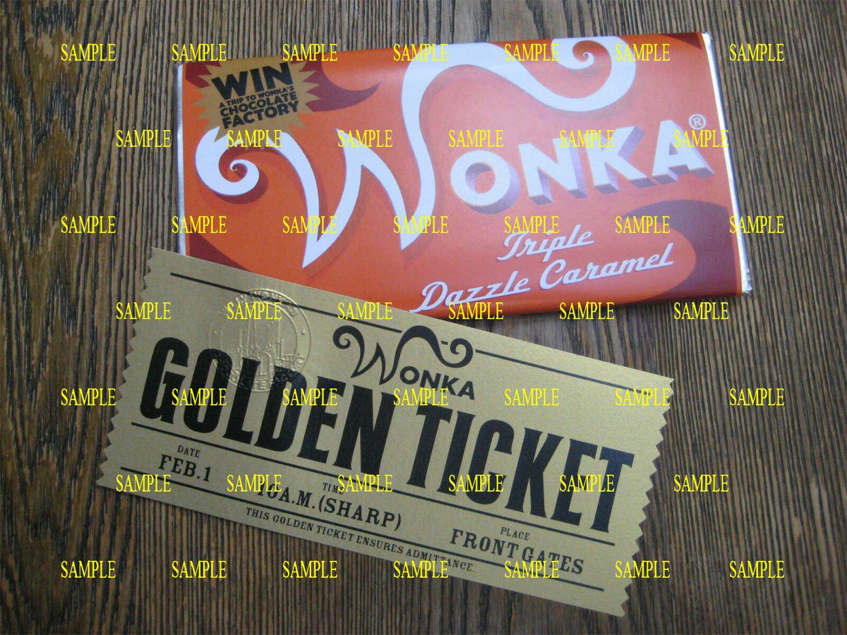 2005 Willy Wonka Replica Wonka Triple Dazzle Caramel Bar Ticket | eBay
