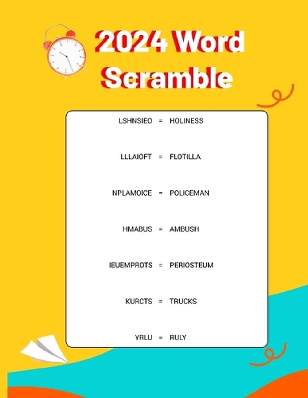 2024 Word Scramble 2024 Word Scramble For Adults by Uni07 Publishing