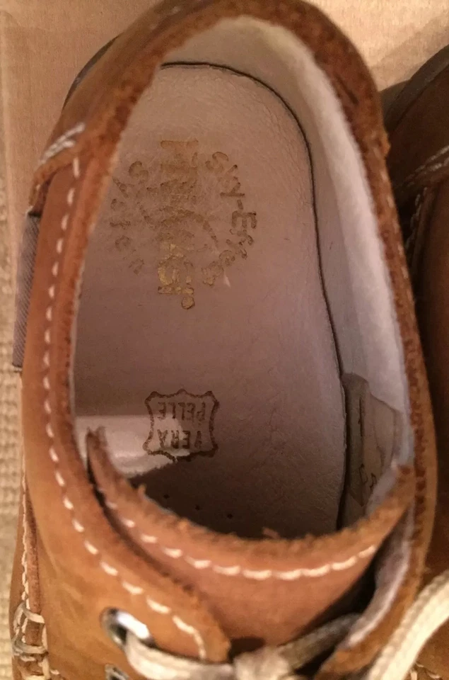 PRIMIGI Bebé Niños Marrón Nubuck Gamuza Encaje Zapatos Talla EUR23/US6.5M + Caja Foto 2 de 4