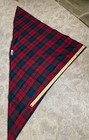 Scarf Triangle Pendleton Wool Jacquard Red Blue Green Plaid 1/2 X 1 1/2 Triangle — photo 6