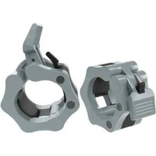 Bagues de serrage x2 Bague Stop disque barre musculation haltérophilie Gris 50mm