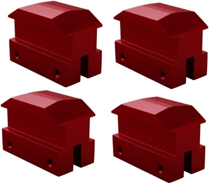 Jack Lift Pad Billet Aluminum Lift Pads Jack Pad For 6th Gen Camaro Except Convertable 4 Pieces Red Jacking Lifting Floor On Points 2016 2024 - View #3