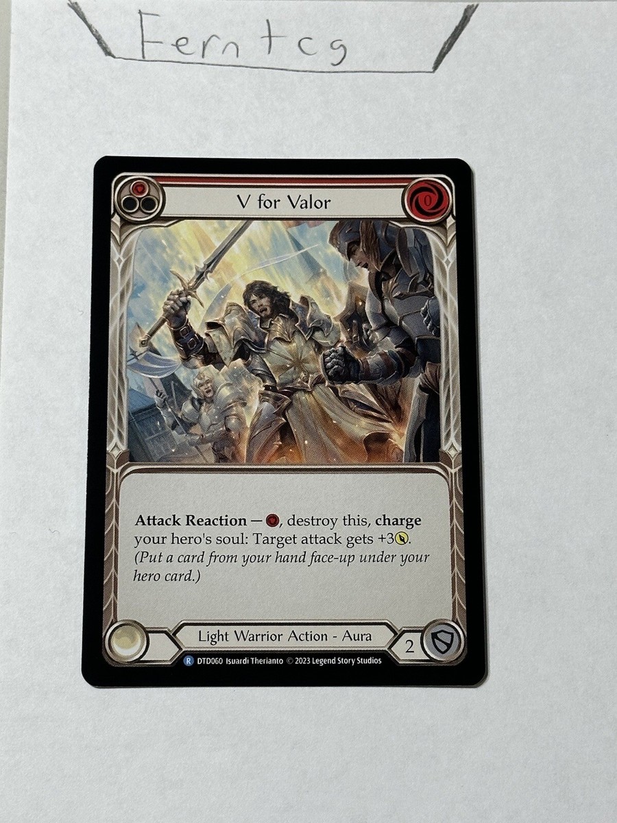 Flesh and Blood V for Valor Red Rare NM Dusk till Dawn Ships Same Day! |  eBay