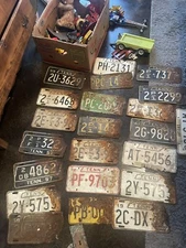 Lot Of 22- 1950s 1960s Tennessee License Plates Original