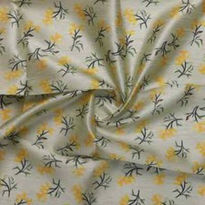 SEAMLES YELLOW FLORAL DIGITAL PRINTED FABRIC