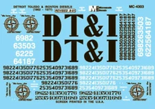 Microscale MC4303 H0 Adhesive - Detroit Toledo & Ironton Diesel 1956-77