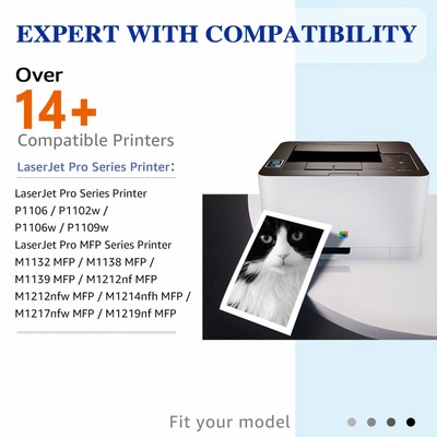 4 Black CE285A Toner Cartridge For HP 85A LaserJet P1102 P1102W MFP M1212NF  | eBay