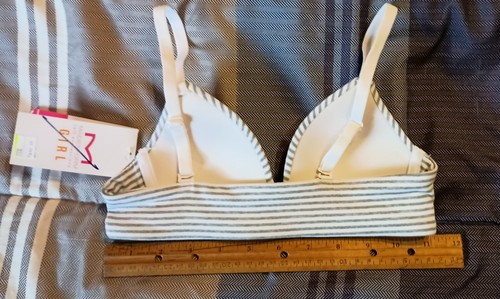 Maidenform Sz 30A Blue & White Striped Girls Bralette NWT S&L - Picture 5 of 6