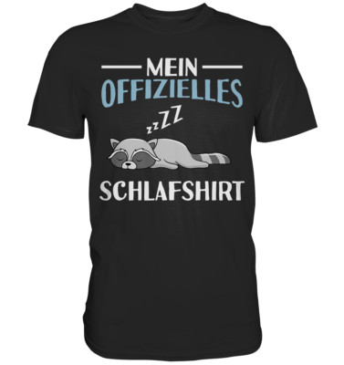 Offizielles Schlafshirt Nachthemd Schlafanzug Pyjama Waschbär T-Shirt