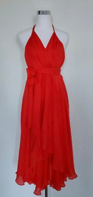 Haute Hippie Women's Halter Dress Midi Flare 100% Silk Red NWT $465.00 Size XS 2 | eBay Haute Hippie Women's Halter Dress Midi Flare 100% Silk Red NWT $465.00 Size XS 2 | eBay