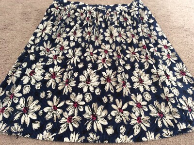 Tu Mädchen 9 Rock blau weiß Blumen Plissee Sonne Party Smart Freizeit Gänseblümchen Sommer