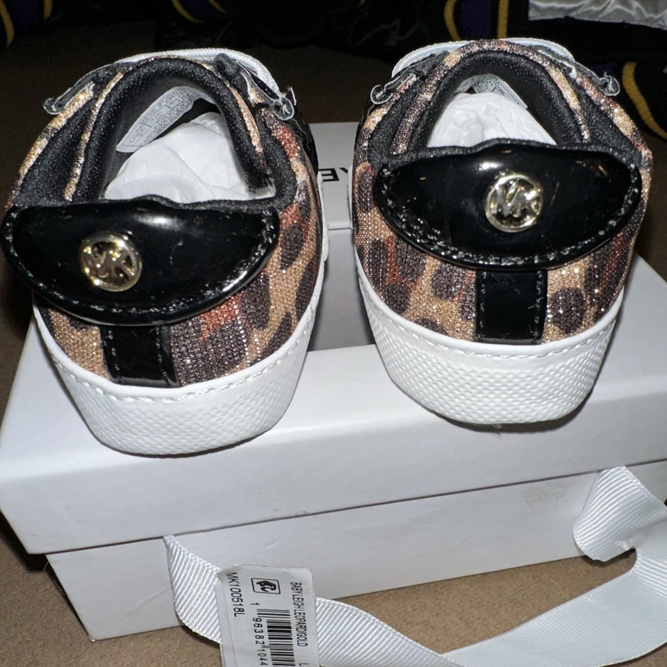 Botines Michael Kors bebé talla 1 leigh leopardo/dorado Foto 3 de 4