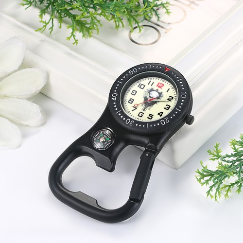 Backpack Clip on Quartz Watch Halloween Skull Carabiner Bottle Opener Luminous - Bild 13 von 18