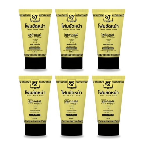 30g Supaporn Facial Scrub Foam for sensitive skin Vitamin C&E B3 Tanaka O - Picture 7 of 8