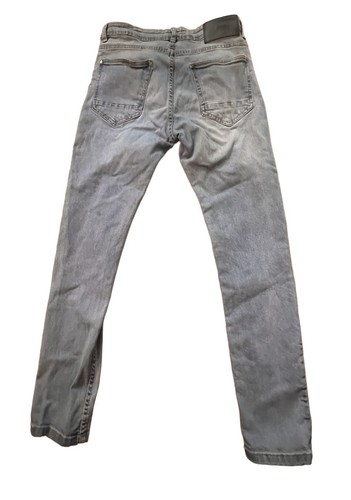 Zara Men Basic Skinny Jean AU 32 EUR 42 US 32 Mid Rise Faded Pockets Light Blue - Picture 5 of 14